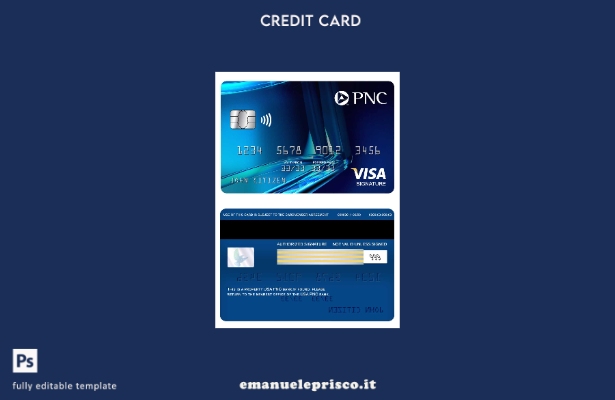 modello di carta per firma del visto bancario USA PNC in stile verificato